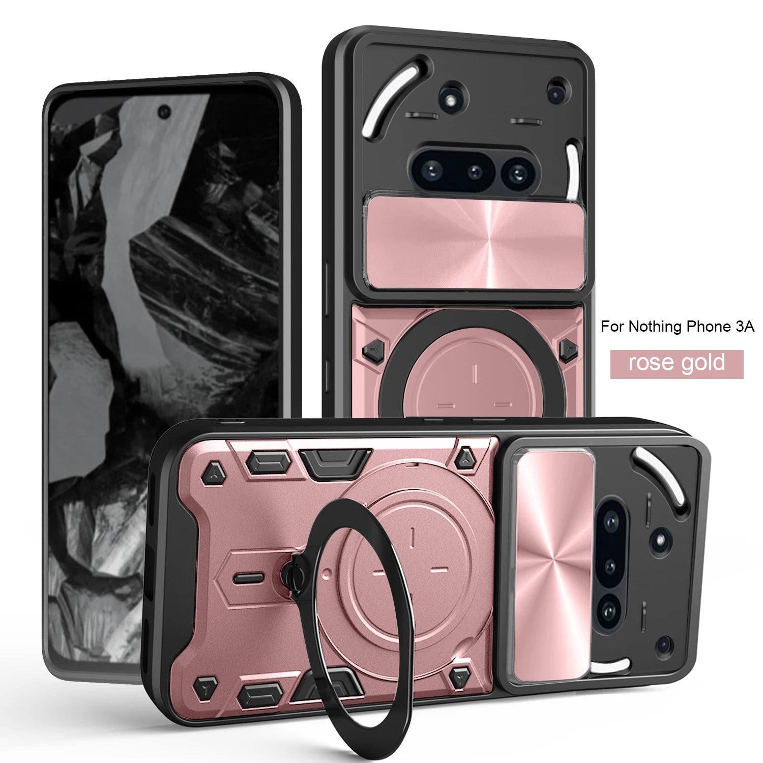 Funda protectora para nada teléfono 3a, funda con soporte de anillo, protección de lente, Fundas Coque Capa