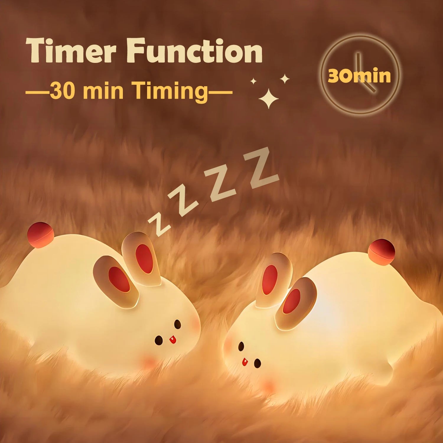 Bonita lámpara de noche blanda de silicona, luz nocturna regulable para guardería, lámpara de mesita de noche con temporizador recargable y Sensor táctil