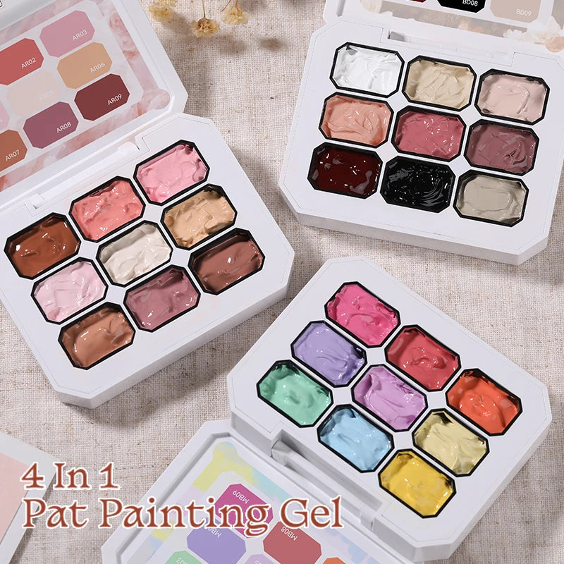 UR SUGAR 9 colores Pat pintura Gel uñas 4 en 1 semipermanente remojo uñas LED UV usadas para patrón de estampado degradado