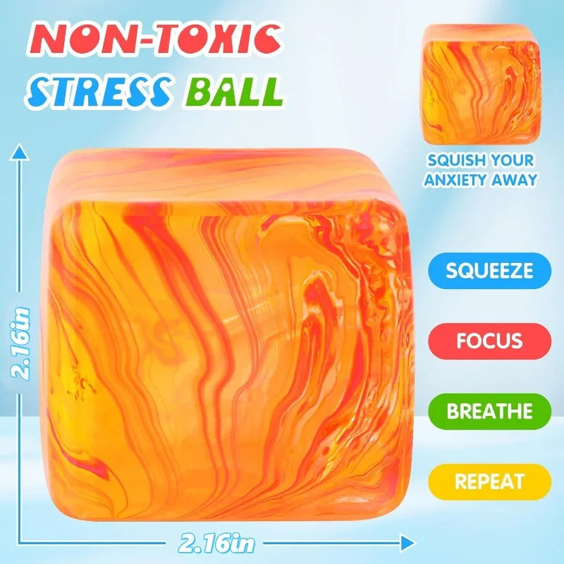 Juguete Sensorial Antiestrés Ice Cube, Conejito Adorable para Aliviar el Estrés, Juguete Blandito para Apretar, Juguetes de Descompresión para TDAH, Regalo.