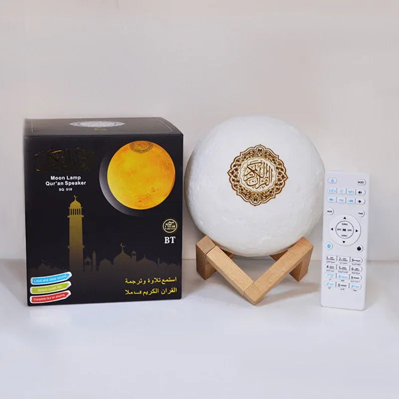 Azan-luz nocturna musulmana, Corán, portátil, inalámbrico, Caixa De Som, Altavoz Bluetooth, caja De sonido De música, lámpara sagrada Blutooth, Mini deflector
