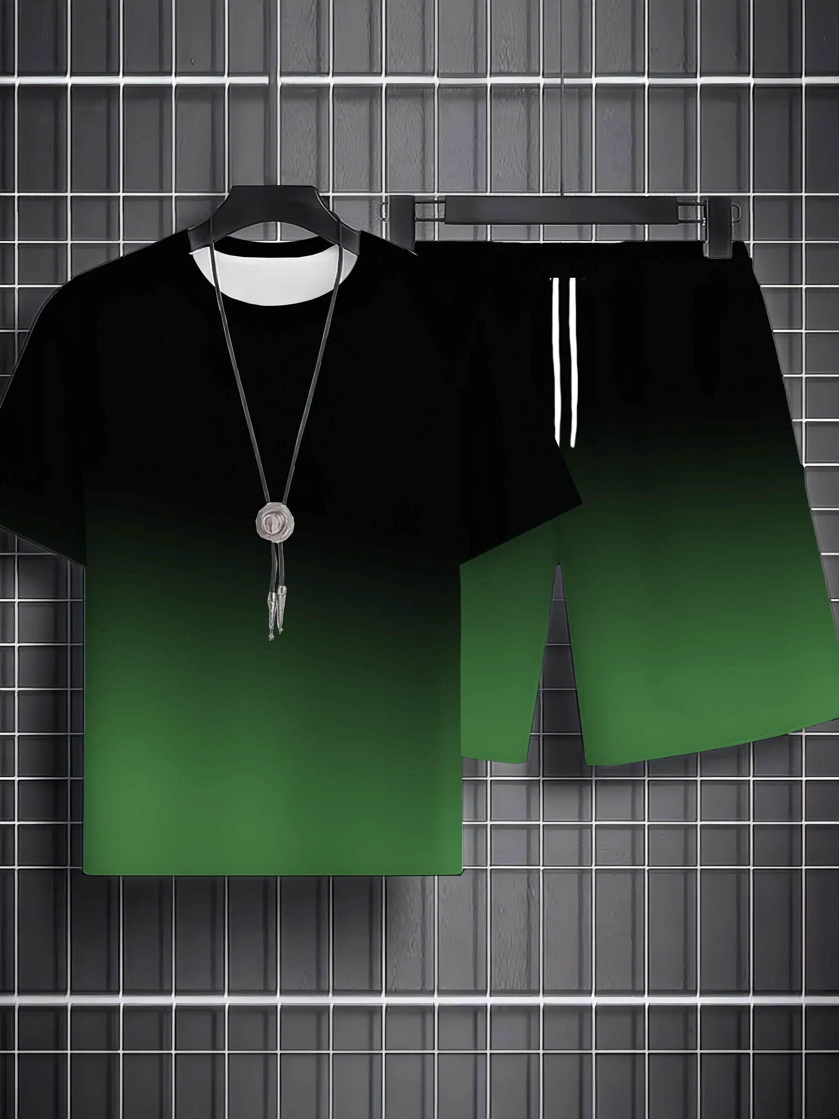 Conjunto de Camiseta y Pantalones Cortos Casuales de Verano para Hombre 2026, Conjunto Deportivo, Camiseta de Manga Corta de Talla Grande, Pantalones Cortos con Bolsillo con Cordón