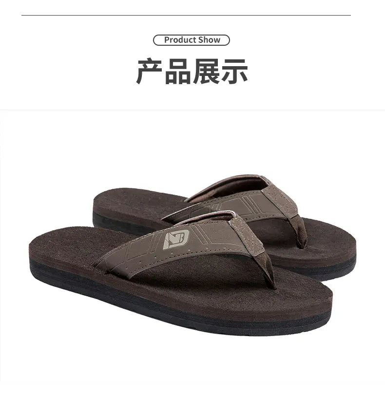 Chanclas informales para hombre, sandalias de playa, antideslizantes, planas, zapatos de casa para interiores, Verano