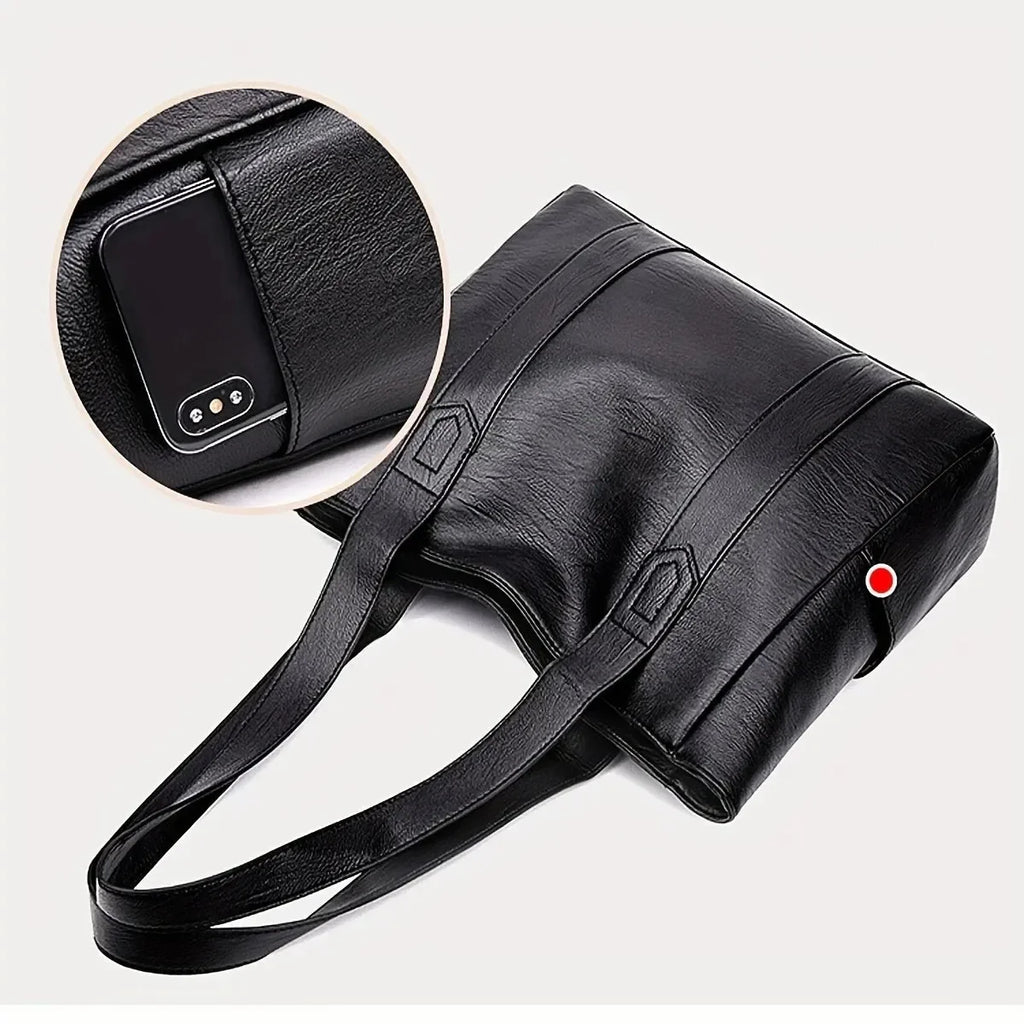 Bolso de mano grande Vintage con capacidad de 2025, bolso informal de hombro vegano Retro para mujer para ir al trabajo
