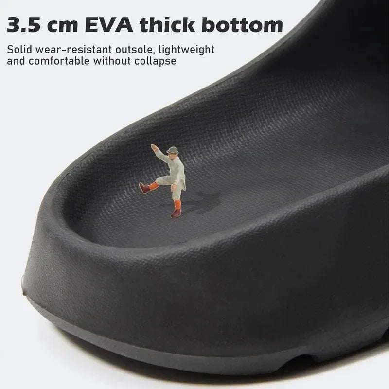Zapatillas de coco, sandalias de suela gruesa de nube, moda de verano, zapatillas de playa de fondo suave para hombres, sandalias para mujeres, chanclas EVA
