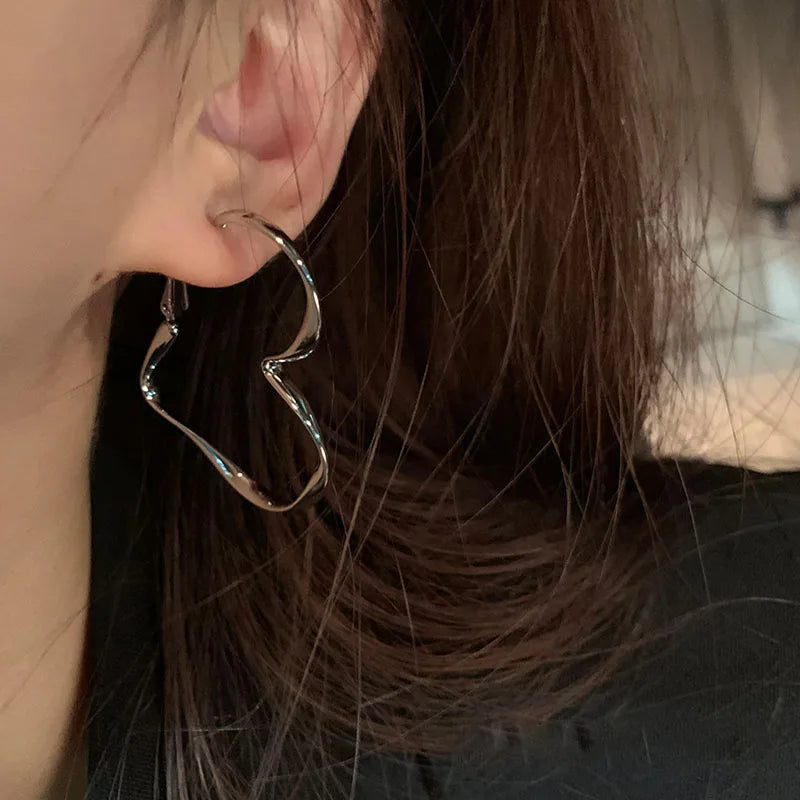 1 par de moda para mujer, moda, personalidad exagerada, diseño de corazón hueco, puño para niña, regalo de joyería de cumpleaños