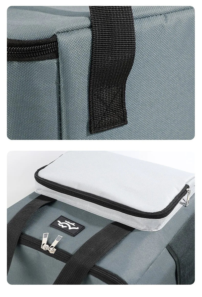 Color a juego de moda, bolsa de almuerzo cuadrada simple, bolsa de hielo portátil para acampar, trabajadores de oficina de gran capacidad, bolsa de comida