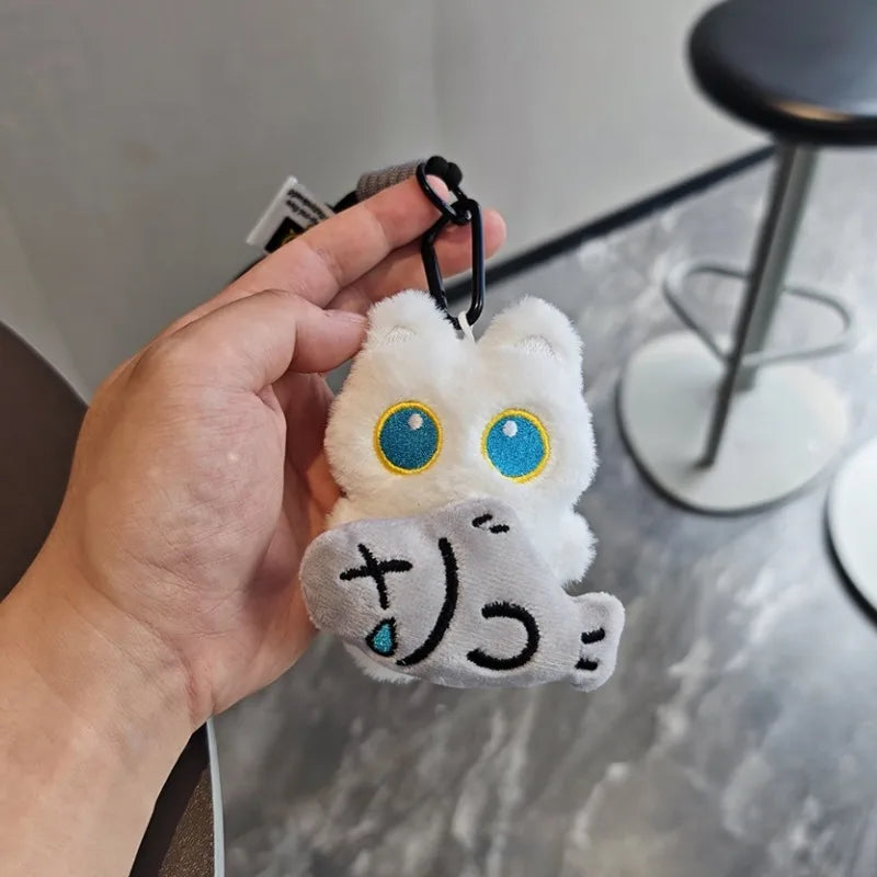 Accesorios para Llaveros de Coche, Adorable Peluche de Gato Negro, Juguete de Peluche, Colgante para Bolso, Amuletos para Mujeres, Parejas, Regalo Kawaii