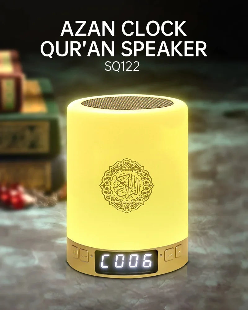 Azan-luz nocturna musulmana, Corán, portátil, inalámbrico, Caixa De Som, Altavoz Bluetooth, caja De sonido De música, lámpara sagrada Blutooth, Mini deflector