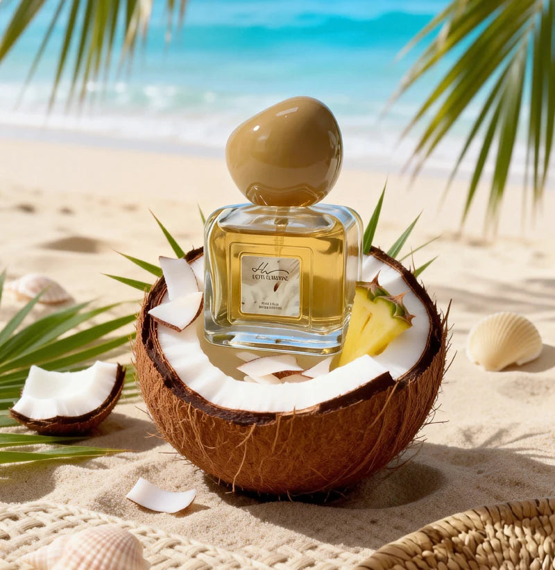 Perfume de Coco para Mujer, Aroma a Agua de Coco No Grasoso, Fragancia Tropical Unisex de Larga Duración para el Verano, Bruma Corporal