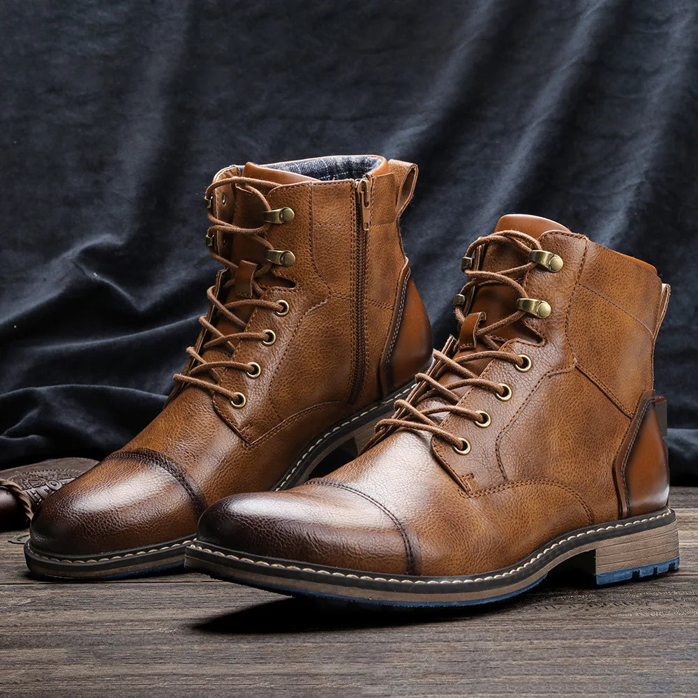 Talla 7-13 Botines para hombre Botas de cuero para hombre Bota de marca para hombre # AL605