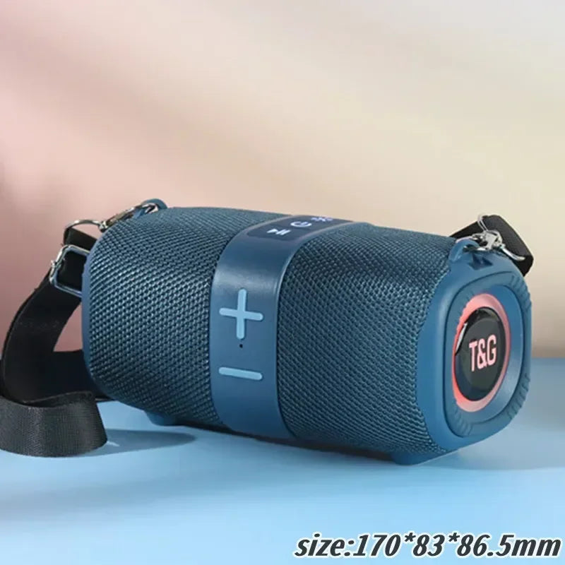 Altavoz Bluetooth inalámbrico portátil para exteriores TG667, altavoz doble, Subwoofer Bluetooth 5,3 con soporte RGB, tarjeta FM/TF/disco USB