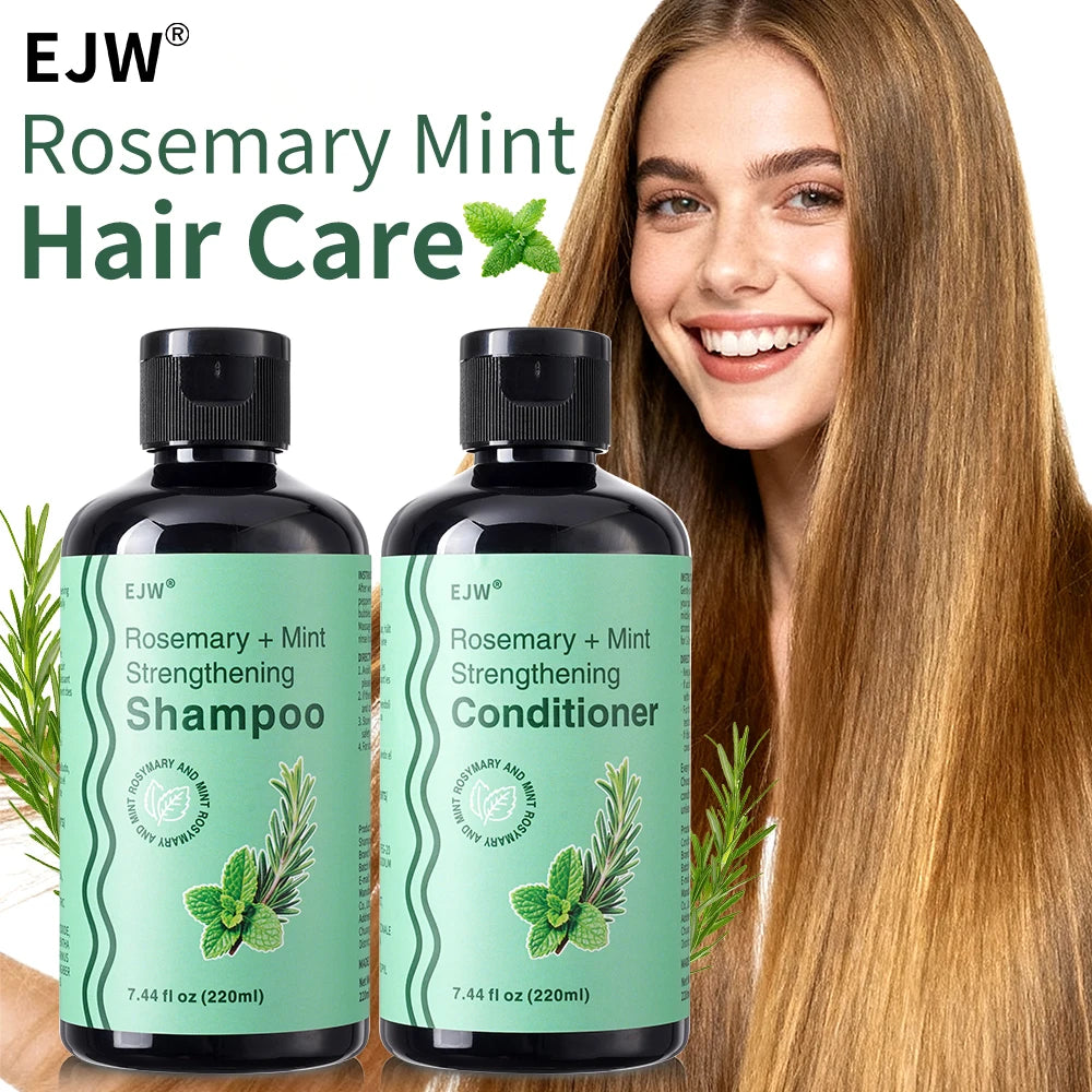 Champú de Romero, Acondicionador, Mascarilla Capilar y Aceite para Cabello Fino, Nutre las Raíces del Cabello y Fortalece el Cabello Fino