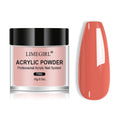 LIMEGIRL-polvo acrílico para uñas, 5 colores, profesional, rosa, claro, blanco, polímero desnudo para extensión de uñas, polvo fino de calidad para salón