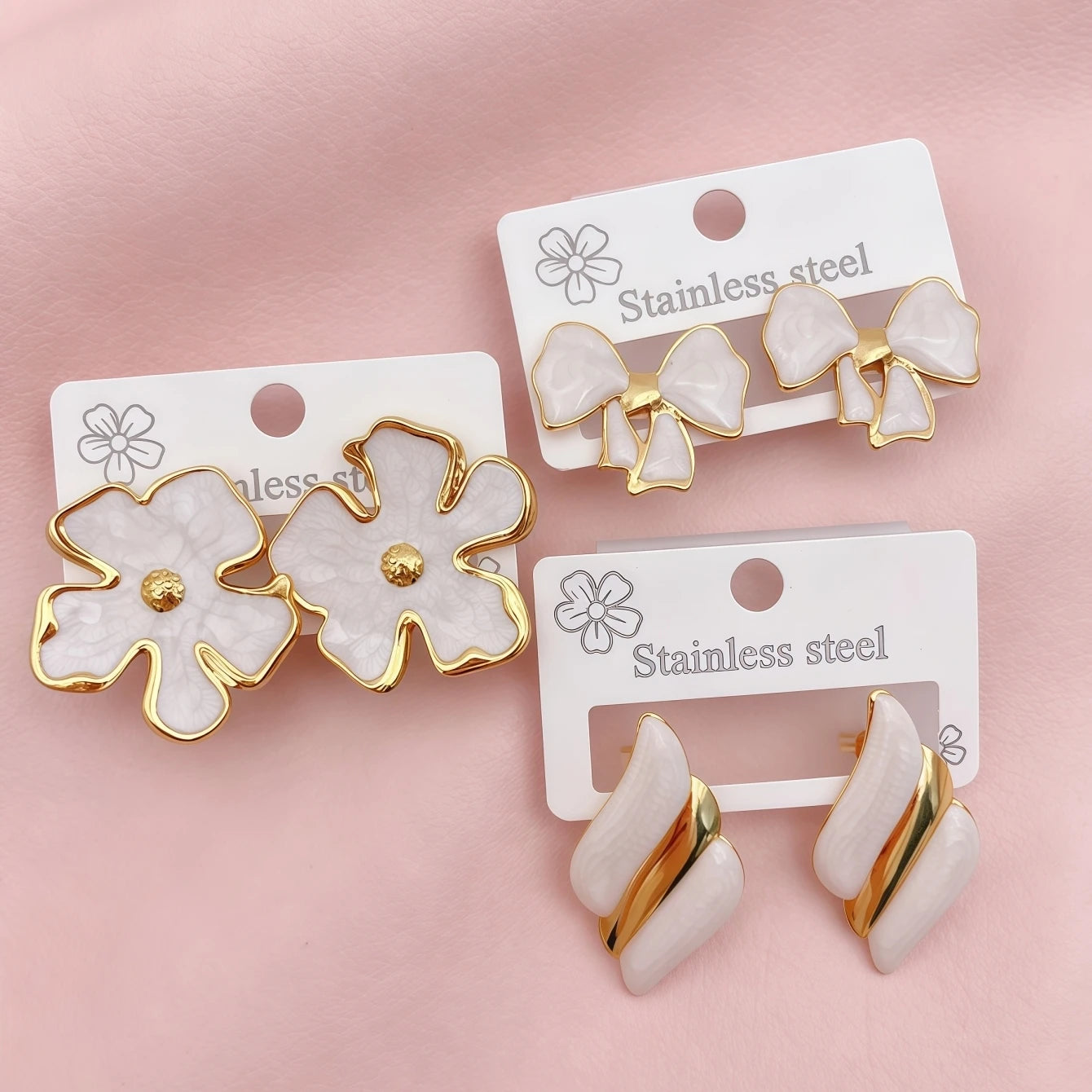 6 pares de pendientes de acero inoxidable con diseño de flores y geometría, coloridos y a la moda, para mujer, regalos para fiestas.