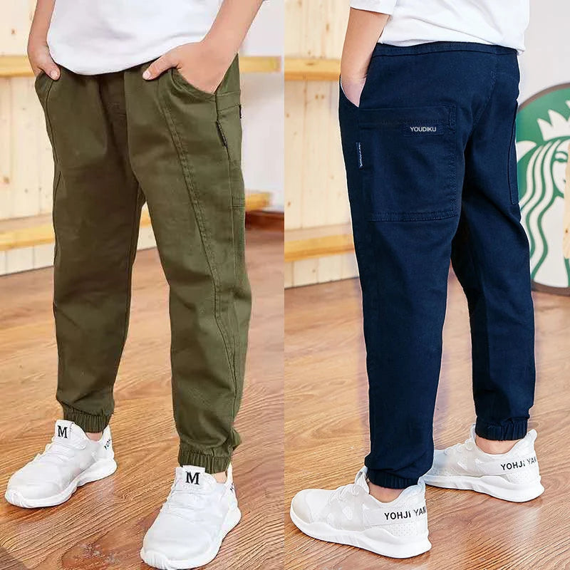Primavera otoño pantalones de algodón para niños pantalones para niños pantalones deportivos casuales para niños 3 4 5 6 7 8 9 10 11 12 13 años ropa para niños adolescentes