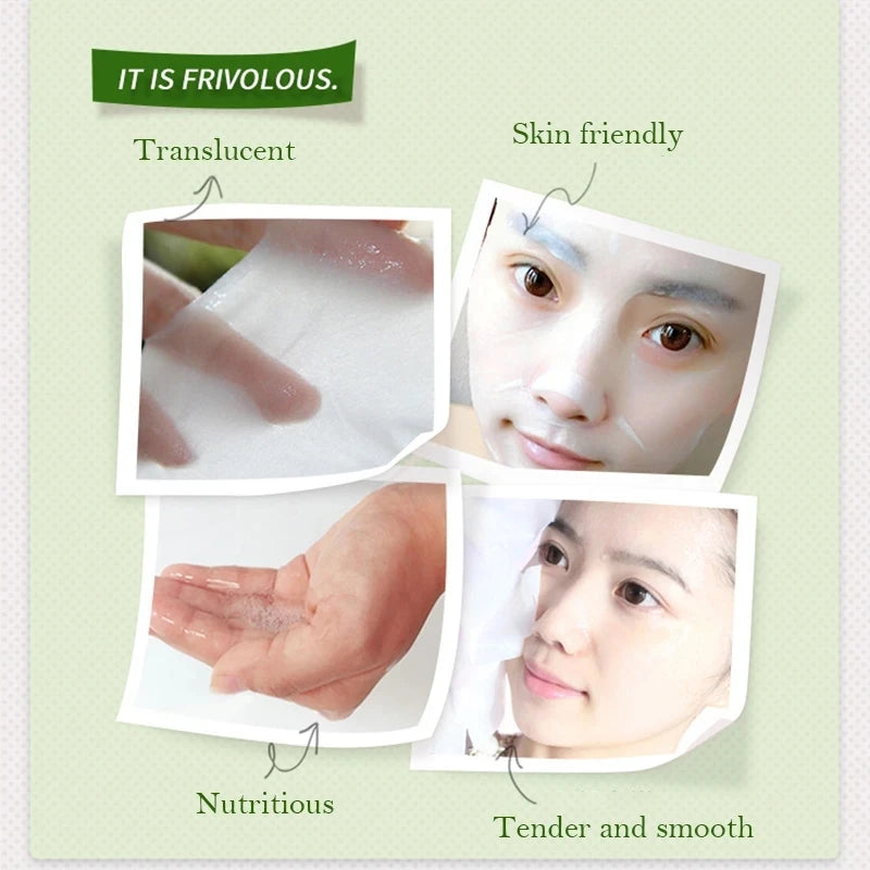 Mascarilla Facial de plantas naturales, máscara Facial hidratante, Control de aceite, antienvejecimiento, fruta, Aloe, hoja coreana, productos de belleza y cuidado de la piel, 30 piezas