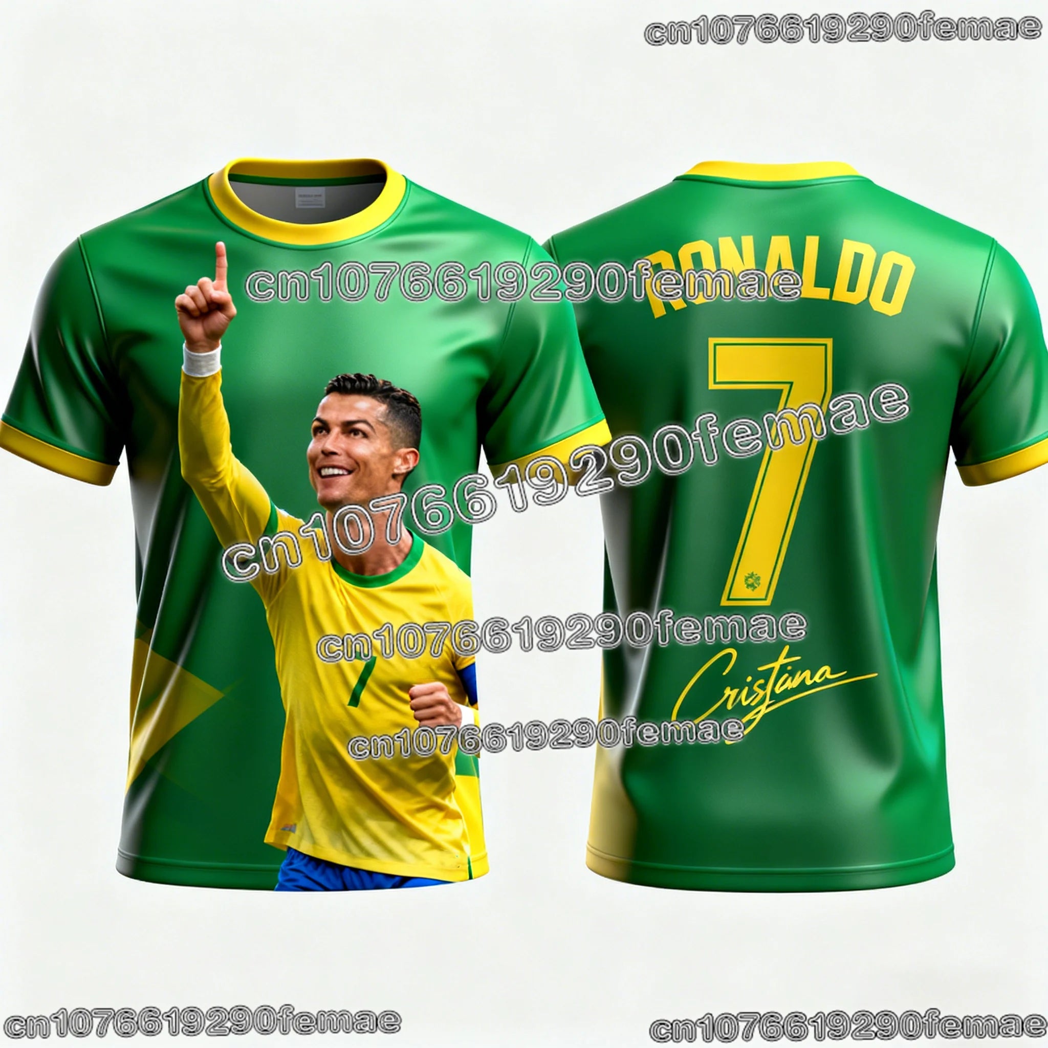2026 Ronaldo 7 camiseta de fútbol ChatGPT estilo AI edición de fanáticos para adultos y niños camisetas de entrenamiento de fútbol de verano ropa deportiva cómoda