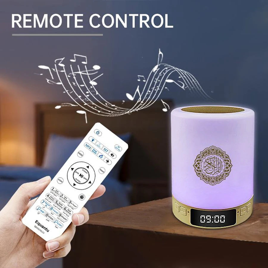 Azan-luz nocturna musulmana, Corán, portátil, inalámbrico, Caixa De Som, Altavoz Bluetooth, caja De sonido De música, lámpara sagrada Blutooth, Mini deflector