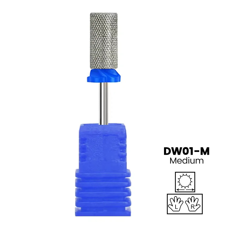Brocas de cerámica para uñas de diamante, fresa para manicura, limas rotativas para cutículas izquierda y derecha, herramientas de accesorios para uñas DIY