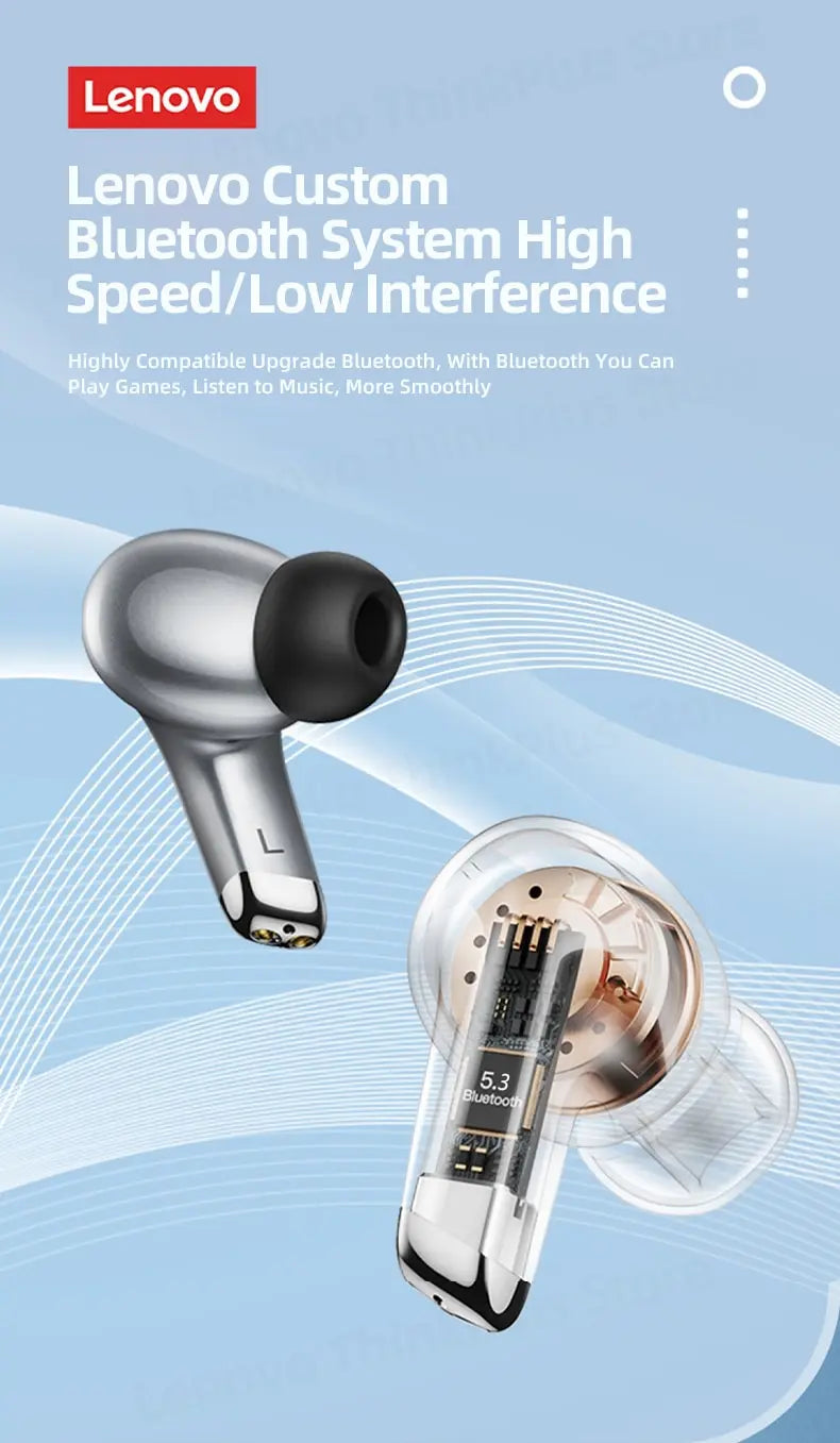 Choice Lenovo LP5 auriculares inalámbricos con Bluetooth, auriculares de música HiFi, Auriculares deportivos impermeables con micrófono, auriculares de negocios