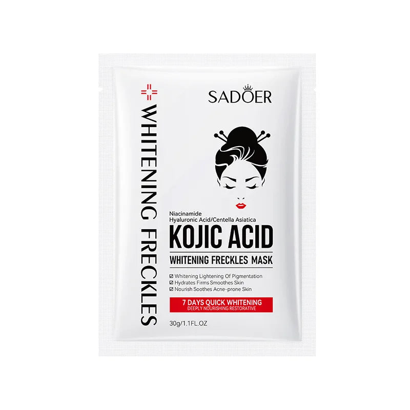 5 uds SADOER mascarilla Facial de ácido kójico hidratante brillo mascarillas faciales mascarilla de hoja belleza productos para el cuidado de la piel