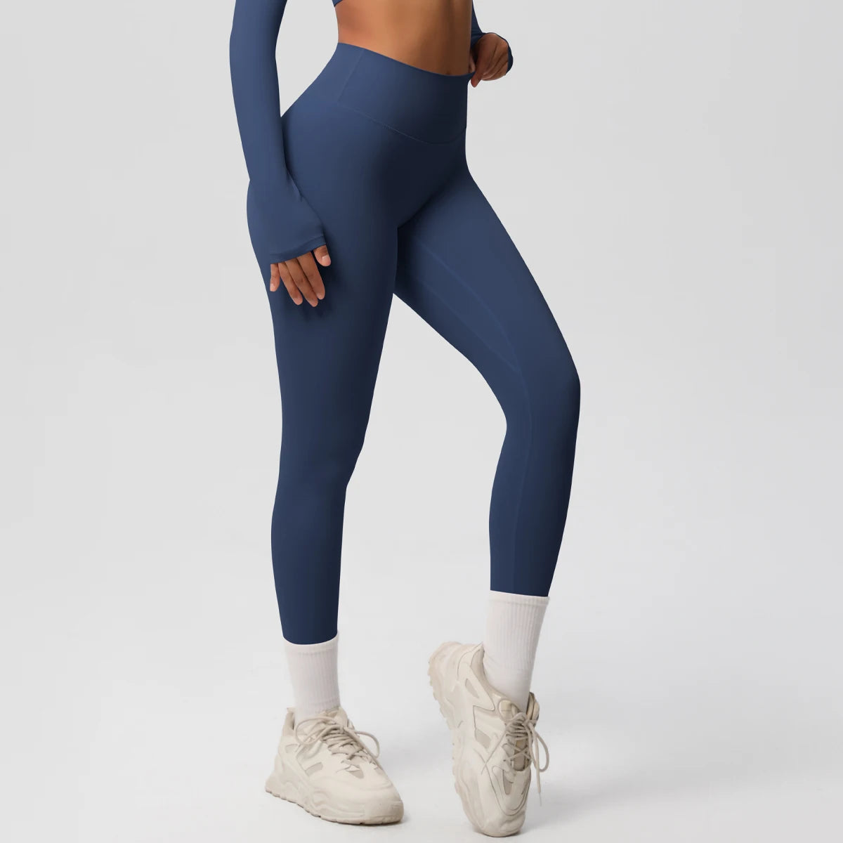 Mallas de Yoga de cintura alta para mujer, mallas con sensación desnuda, Fitness, correr, pantalones de Yoga, mallas ajustadas de gimnasio energético, mallas de entrenamiento informales