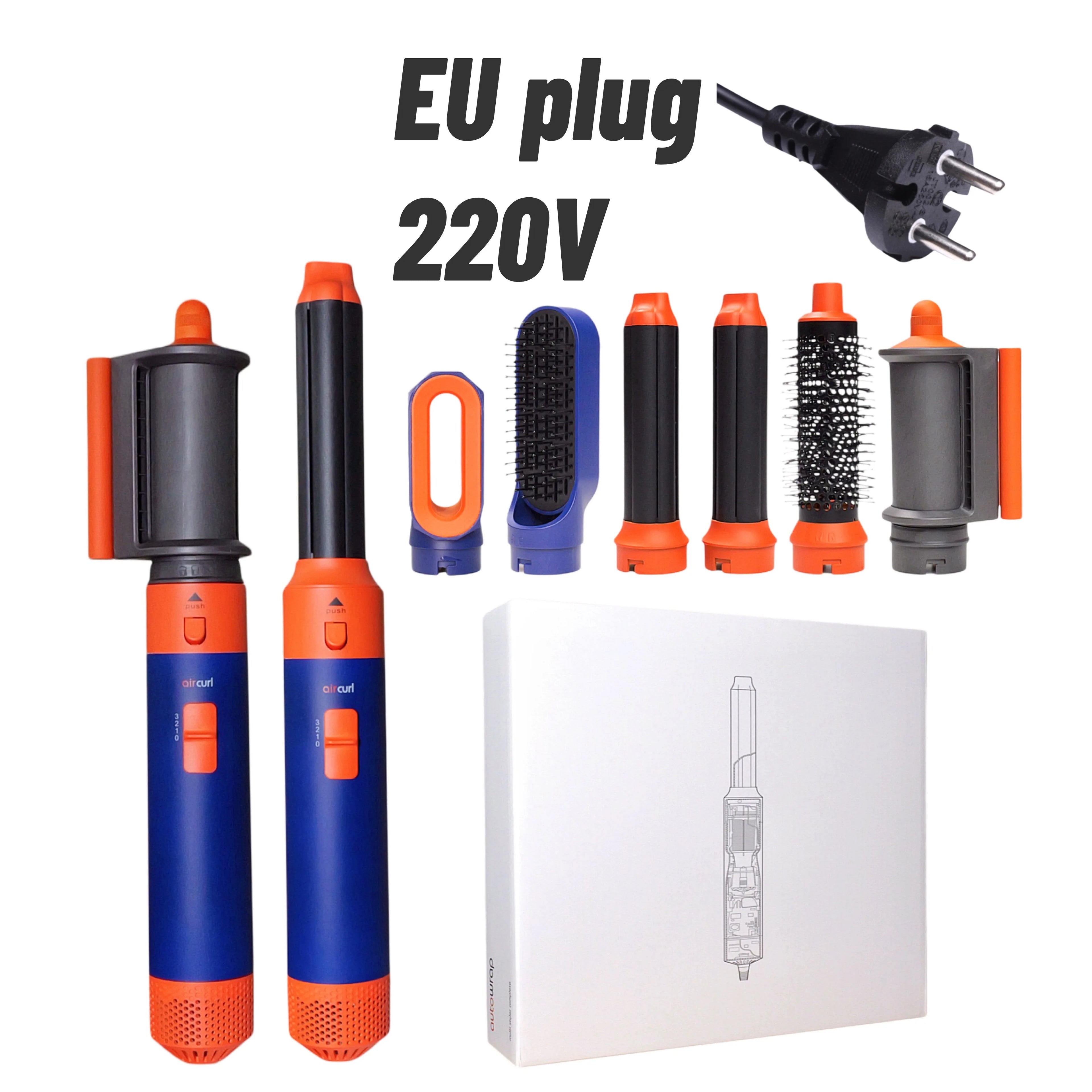 Estilizador de cabello 6 en 1, nuevo secador de pelo liso para cabello, estilizador de cabello 6 en 1 con barril rizado, cepillo de aire caliente, herramienta de estilismo MultiStyler