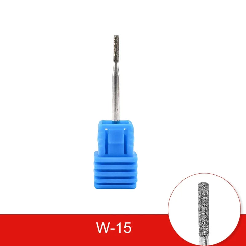 Brocas de cerámica para uñas de diamante, fresa para manicura, limas rotativas para cutículas izquierda y derecha, herramientas de accesorios para uñas DIY