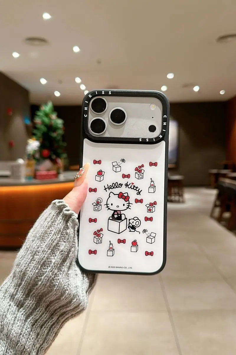 Funda de Teléfono con Diseño de Hello Kitty de Sanrio Coreano, para iPhone 17 Pro Max 16 15 14 Plus, con Soporte Magnético, Antigolpes, Estilo INS