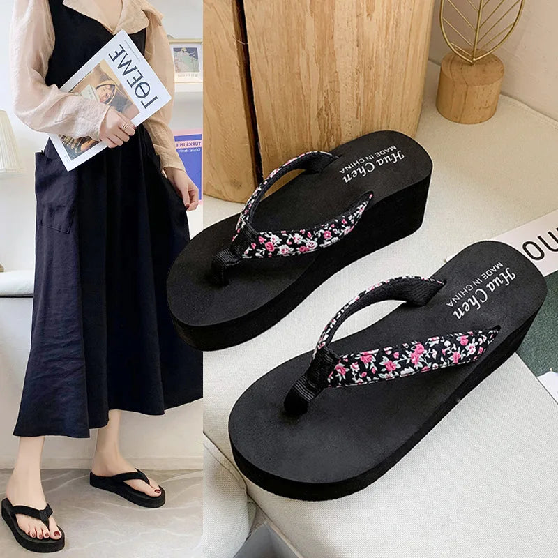 Sandalias planas de estilo étnico para Mujer, Chanclas de estilo bohemio, sandalias de playa