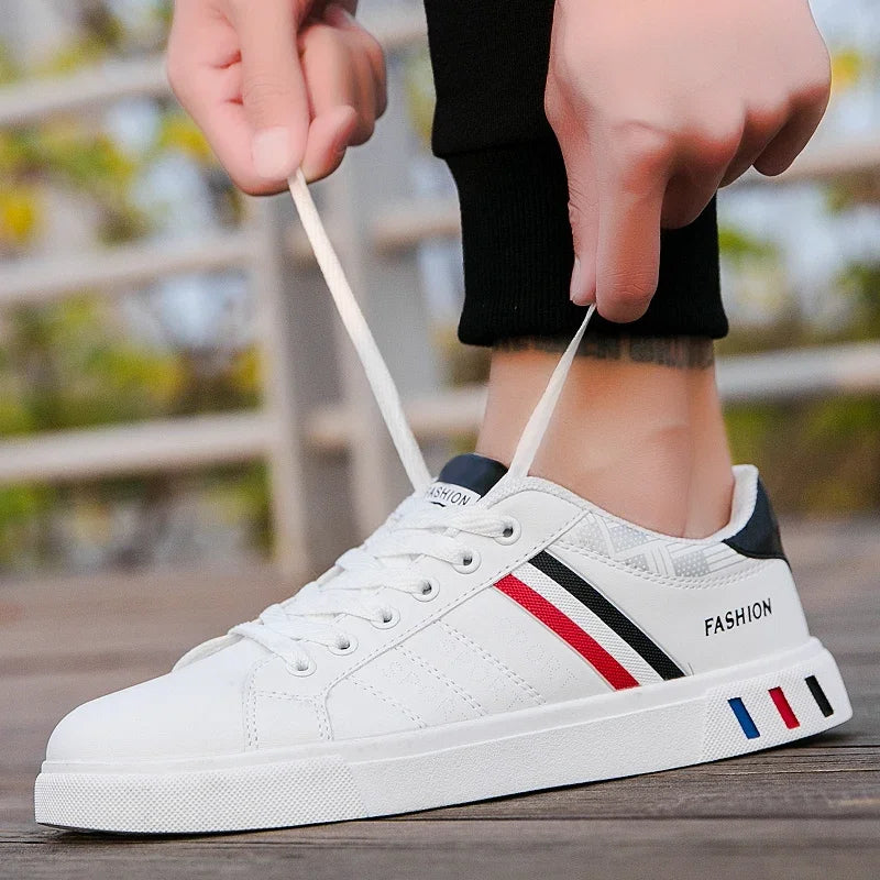 Zapatillas Casuales para Hombre 2026, Nuevas Zapatillas Blancas con Cordones a la Moda, Zapatos Deportivos Cómodos para Estudiantes, Tallas Grandes, Zapatillas Vulcanizadas