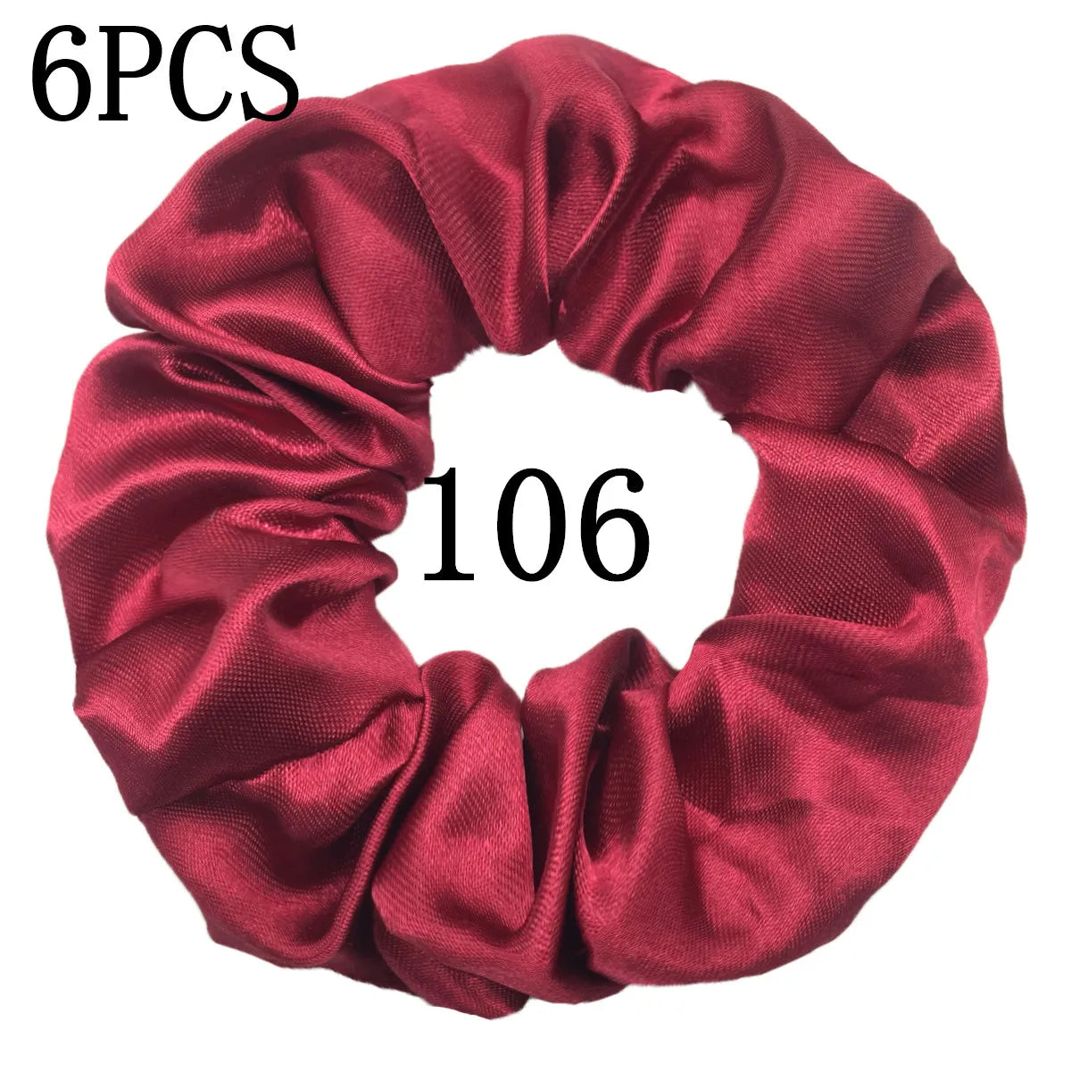 6 unids/lote, bandas para el pelo, lazos, cuerdas, soporte para cola de caballo para mujeres o niñas, accesorios, tocados de satén, Color sólido 100