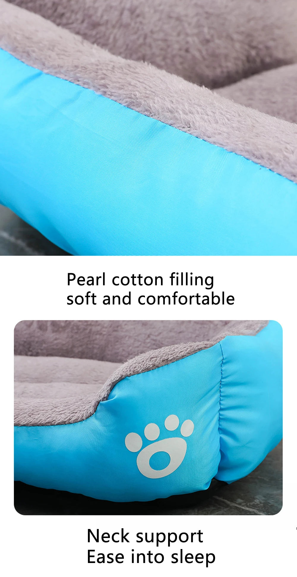 Sofá cuadrado suave para perros grandes, cojín elástico para casa de perros, cama mediana cálida para invierno, perrera lavable para gatos, accesorios para el hogar