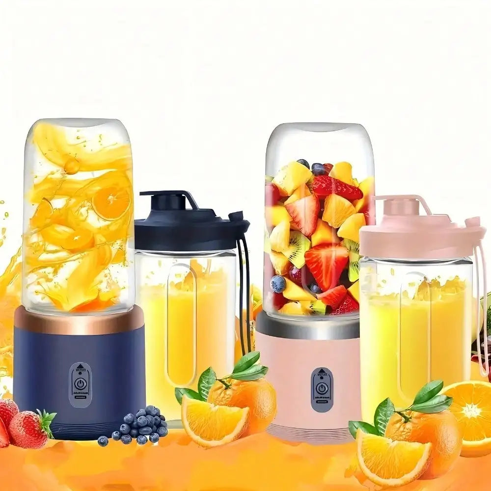 Vaso para exprimidor + vaso portátil para exteriores, vasos dobles, desmontables, fáciles de limpiar, para hacer jugos finos, licuadora de frutas, máquina para hacer bebidas, adecuado para el hogar, viajes al aire libre, o