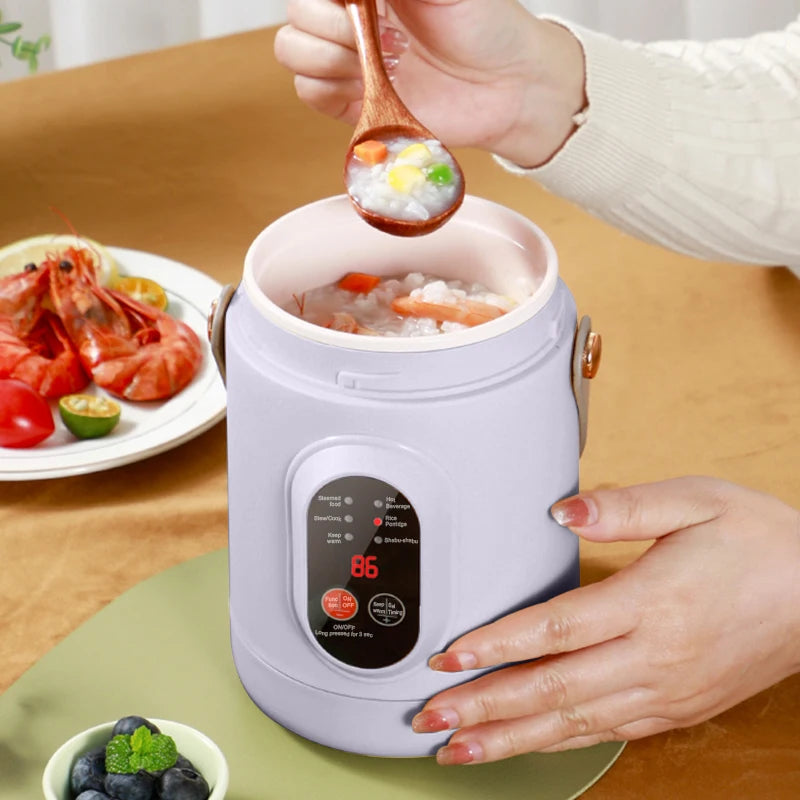 Nueva olla arrocera multifuncional, hervidor eléctrico portátil pequeño de viaje, Cocina eléctrica para el hogar, olla caliente de 110V, enchufe europeo de 220V EE. UU./220V