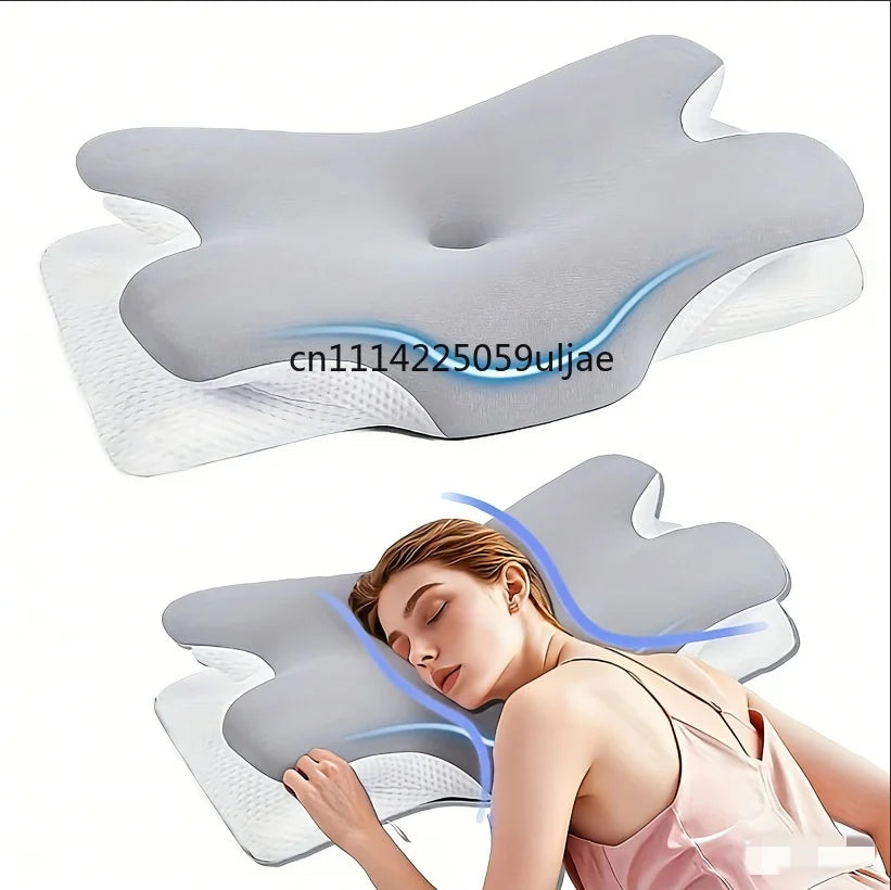 Almohada Ergonómica para el Cuello 2026 |   Transpirable |   Soporte Cervical, Diseño |   Para Dormir Boca Arriba y de Lado |   Padres y Ancianos