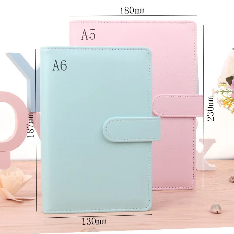 Nueva Carpeta de Anillas Vintage Recargable, Funda para Bloc de Notas, Carpeta de Cuero, Suministros de Oficina