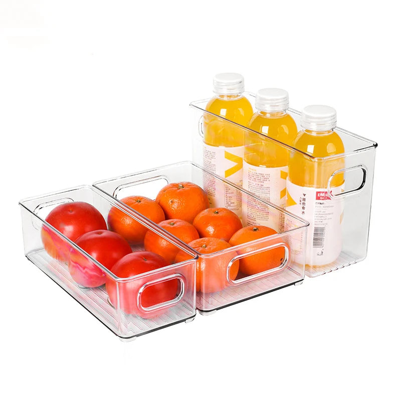 Caja de almacenamiento transparente para refrigerador, organizador de frutas y verduras, contenedor transparente para cocina, almacenamiento de alimentos y bebidas, 2030