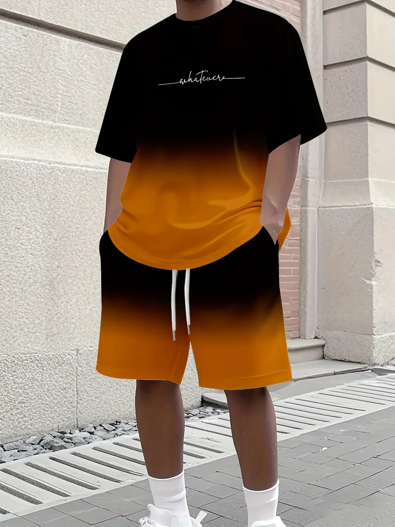 Conjunto de Camiseta y Pantalones Cortos Casuales de Verano para Hombre 2026, Conjunto Deportivo, Camiseta de Manga Corta de Talla Grande, Pantalones Cortos con Bolsillo con Cordón