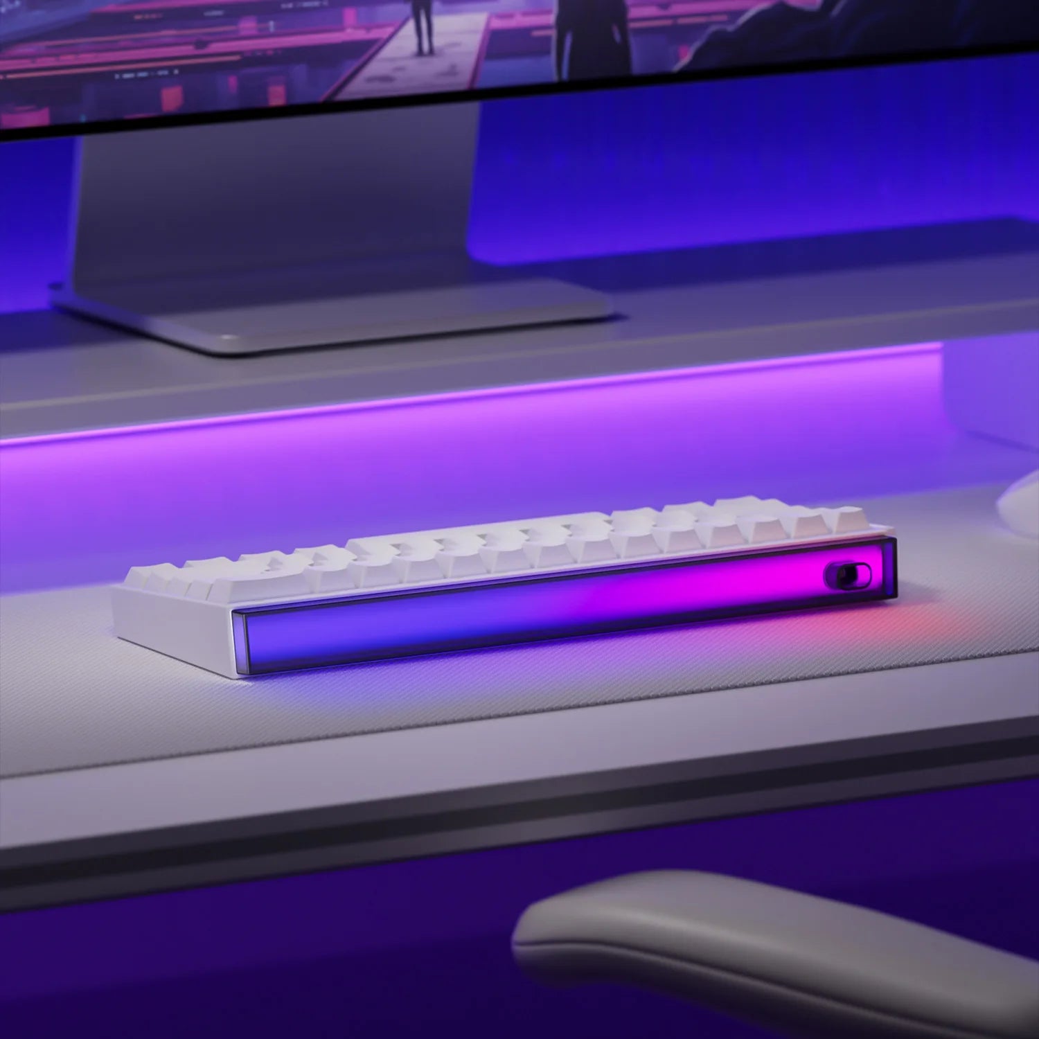 Teclado Veekos Shine60 60% AGRB con Lightbox rt0.01 mm interruptor magnético 8K tipo C con cable e-sports Gaming Teclado mecánico