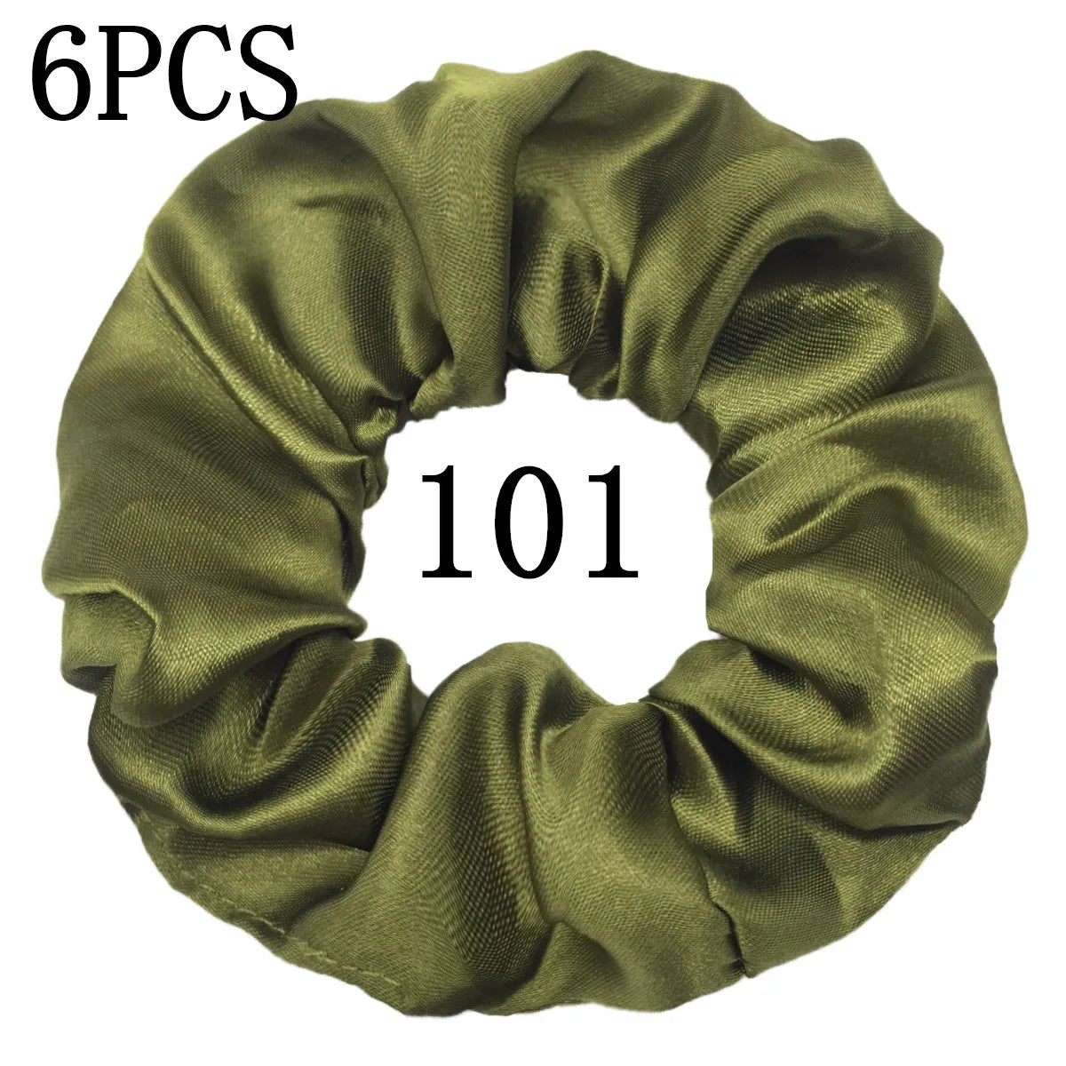 6 unids/lote, bandas para el pelo, lazos, cuerdas, soporte para cola de caballo para mujeres o niñas, accesorios, tocados de satén, Color sólido 100