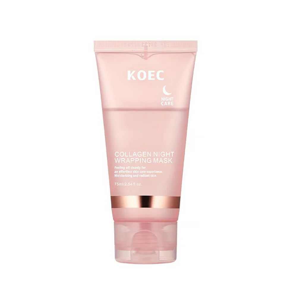 75ml KOEC colágeno noche Peel Off máscara hidratante reafirmante nutritivo elasticidad eliminar puntos negros ácido hialurónico niacinamida