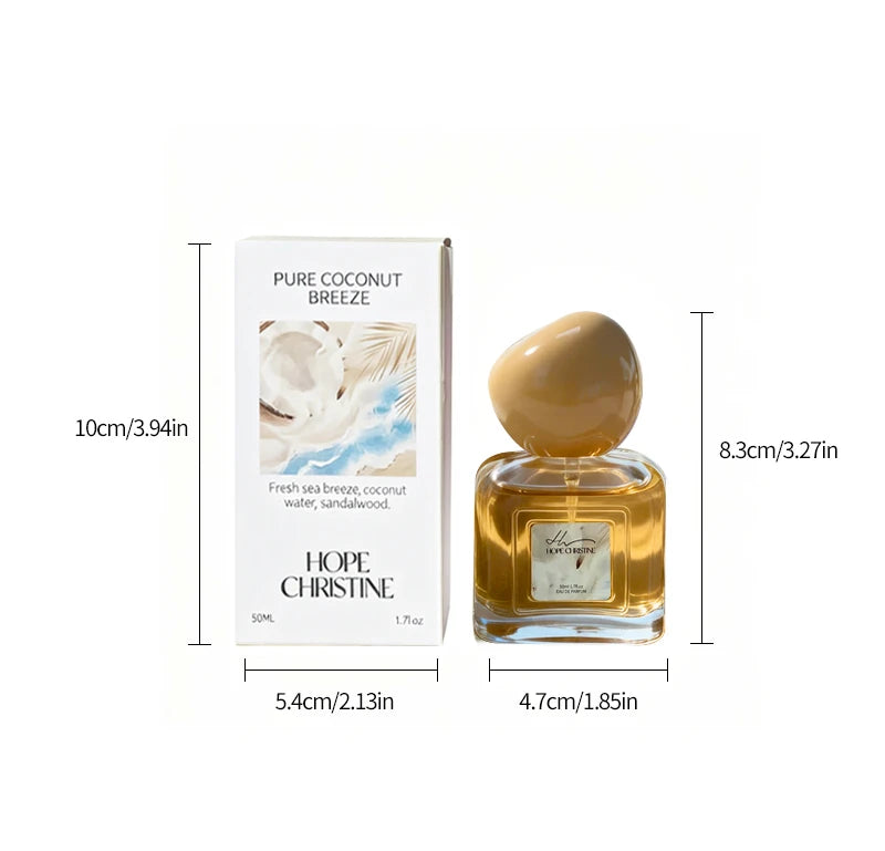 Perfume de Coco para Mujer, Aroma a Agua de Coco No Grasoso, Fragancia Tropical Unisex de Larga Duración para el Verano, Bruma Corporal