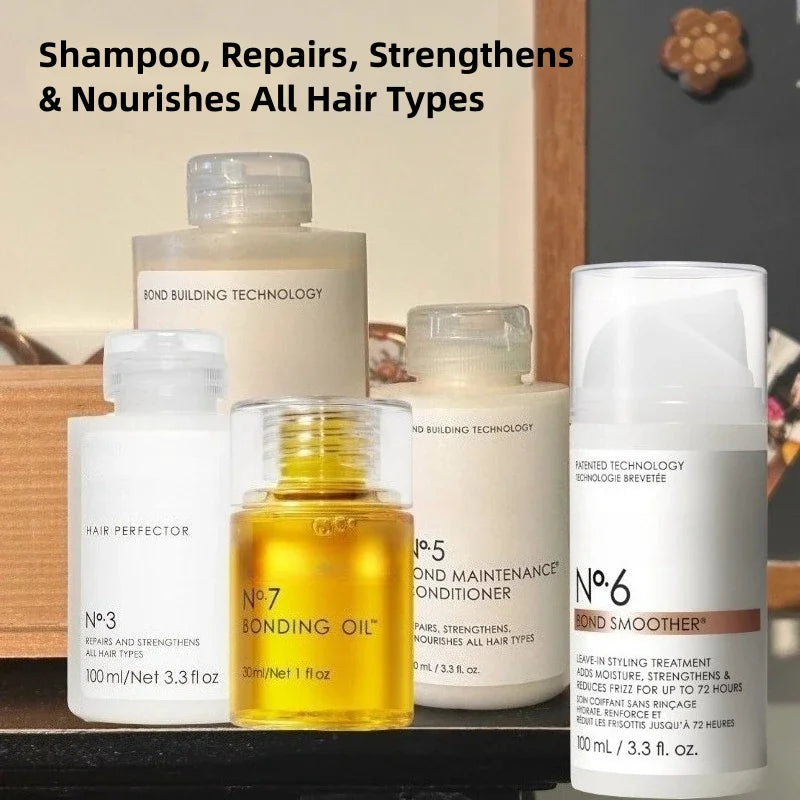 Serie de Cuidado Capilar Shine Hair Kit No. 3, 4, 5, 6, 7, Mascarilla Capilar, Champú, Acondicionador, Aceite Reparador, Sets para Limpiar, Hidratar y Controlar el Frizz
