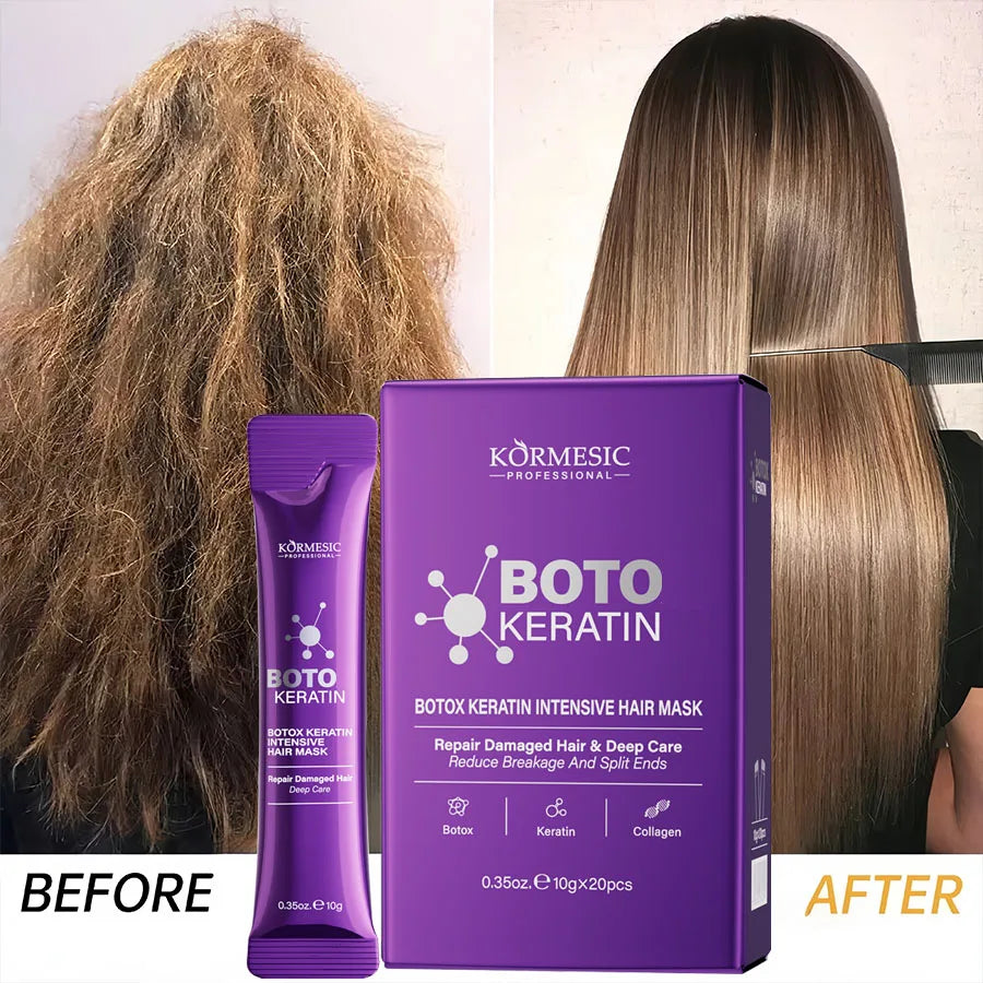 Mascarilla para el cabello con queratina mágica, reparación de daños en 5 segundos, rizado, suave, liso, brillante, hidratación profunda del cabello, tratamiento, reparación, mascarilla para el cuidado del cabello