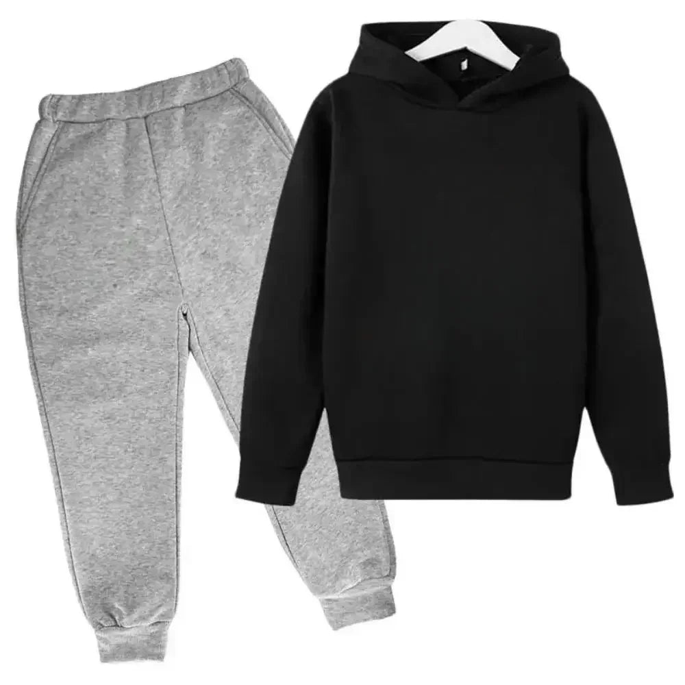 Ropa de primavera y otoño para niños, regalos de vacaciones, chándal de fútbol con estampado CR7, Sudadera con capucha y pantalones, conjunto de 2 uds para niño y niña de 3 a 12 años