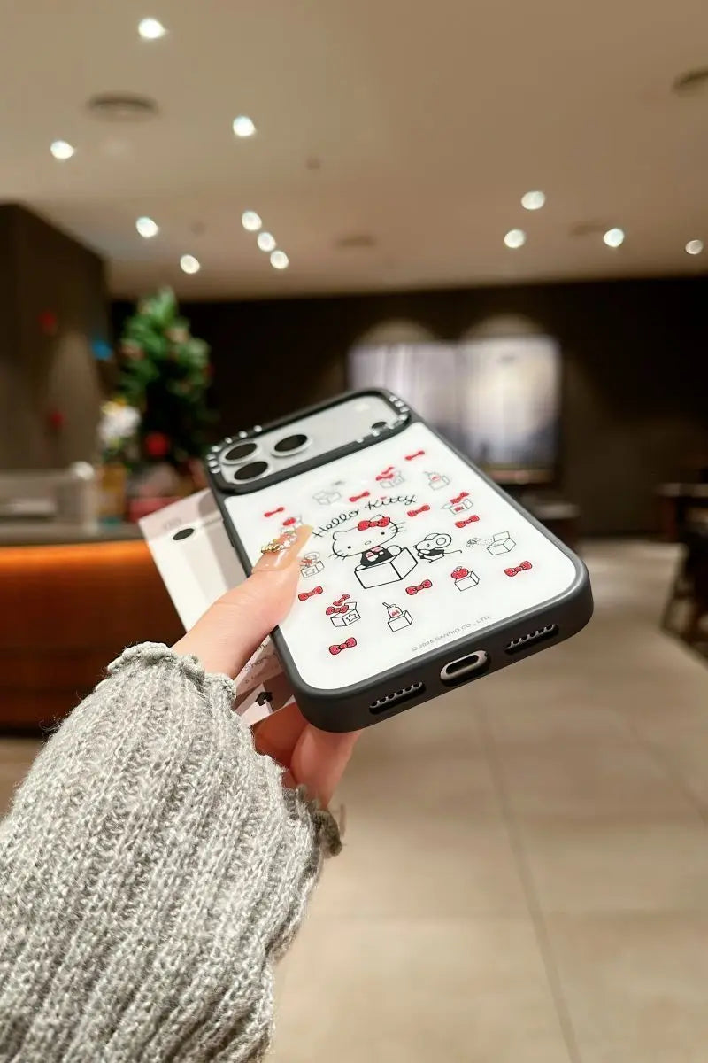 Funda de Teléfono con Diseño de Hello Kitty de Sanrio Coreano, para iPhone 17 Pro Max 16 15 14 Plus, con Soporte Magnético, Antigolpes, Estilo INS