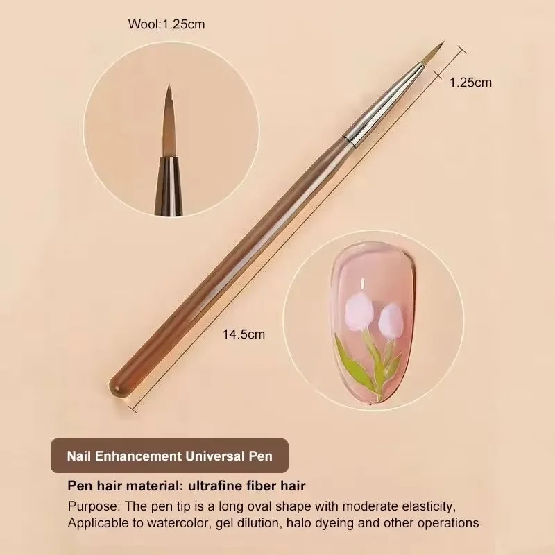 9 Bolígrafo de gel UV, pincel para uñas DIY, pincel para pintar acrílico, delineador de ojos para diseño de uñas, herramientas de pintura para exhibición de puntas de uñas.