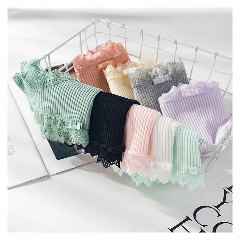 Bragas de algodón para mujer, bragas de encaje sexis, bragas de Color sólido para niñas, juego de ropa interior, ropa interior, Dropshipping 3 unids/lote